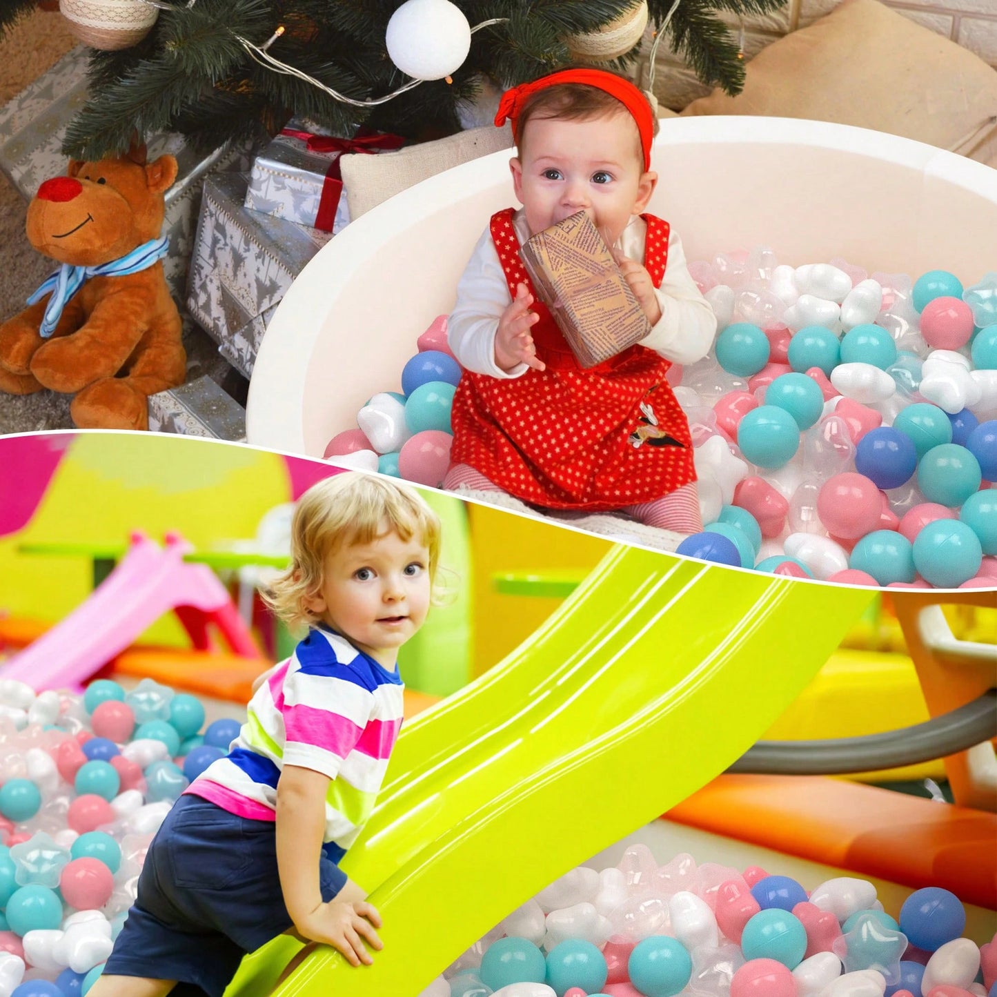 20/50pcs 2.17 Inch Anti-Crush Ball Pit Balls With Star Pattern, Suitable For Toddlers And Children, Pool Party, Indoor/Outdoor Game Tent Ball Pit Toy