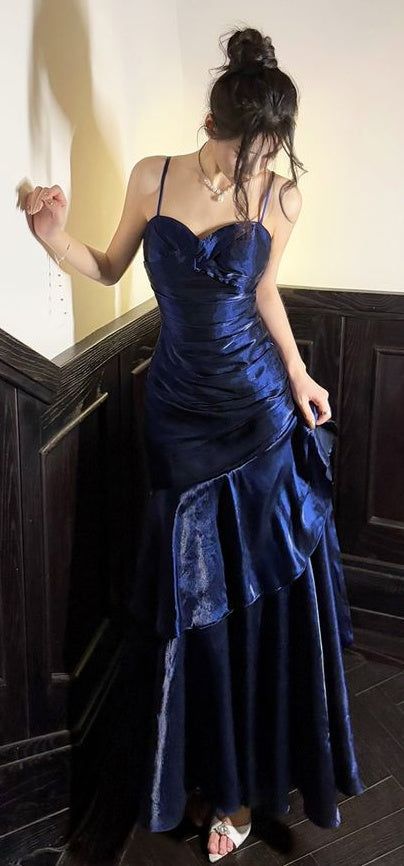 2000's Retro Dance Party Dresses Spaghetti Straps Debs Prom Dress,AST2318