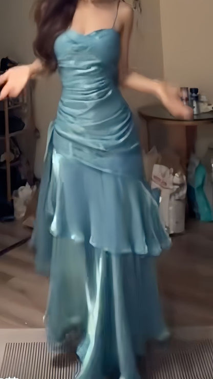 2000's Retro Dance Party Dresses Spaghetti Straps Debs Prom Dress,AST2318