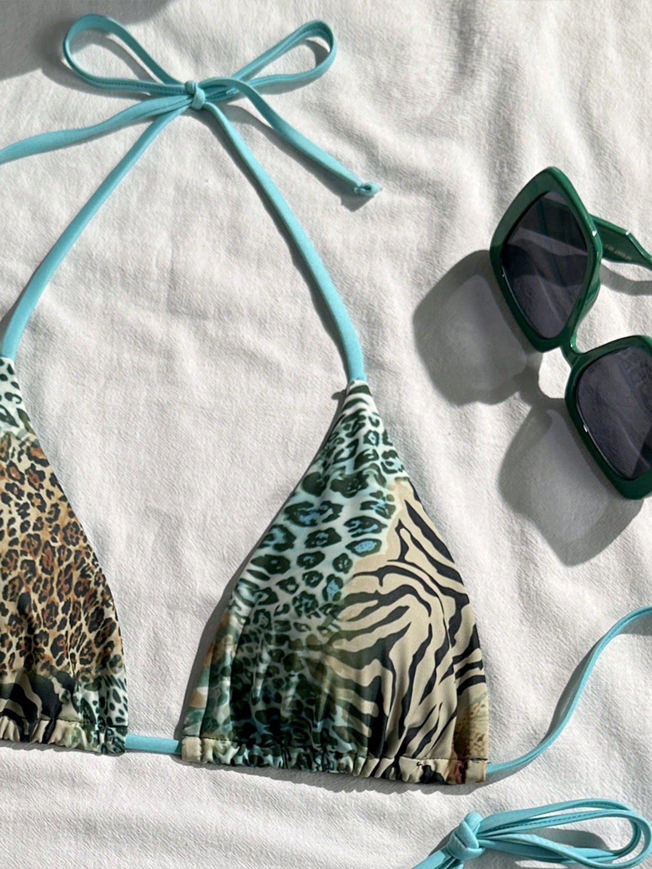 2025 Sexy Vintage Leopard Print Pattern Bikini 2 Pieces Set For Women Vacation Beach Summer