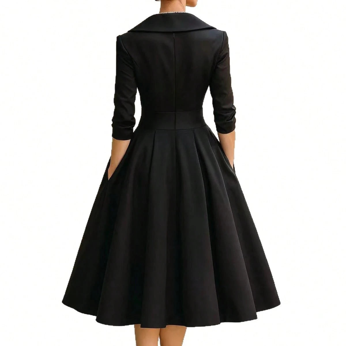 2026 European Women Elegant Formal Waist Slim Dress Slimming Graceful Long Sleeve Maxi Dress