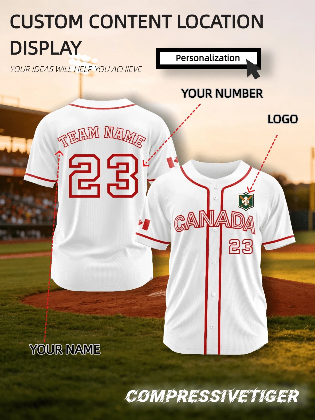 2026 Home Blue & White Colorblock Short Sleeve Baseball Cardigan, Fully Customizable, Replaceable Team Name On Chest, Interchangeable Number, Addable Logo Badge On Chest, Personalized Name & Number Pr