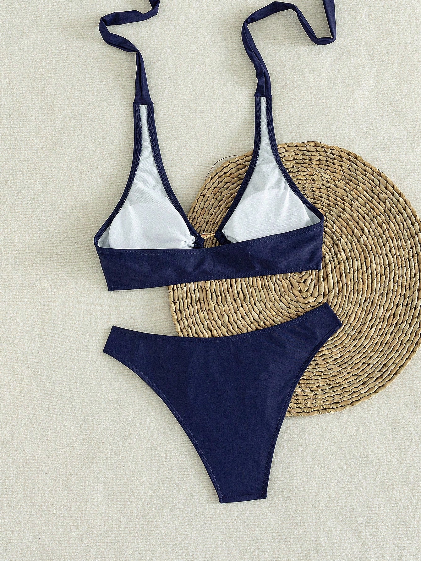 2026 New 2-Piece Solid Color Elegant Sexy Women's Bikini Set, Casual Swimwear Suitable For Summer Beach Vacation, Pool, Holiday Party, Aesthetic