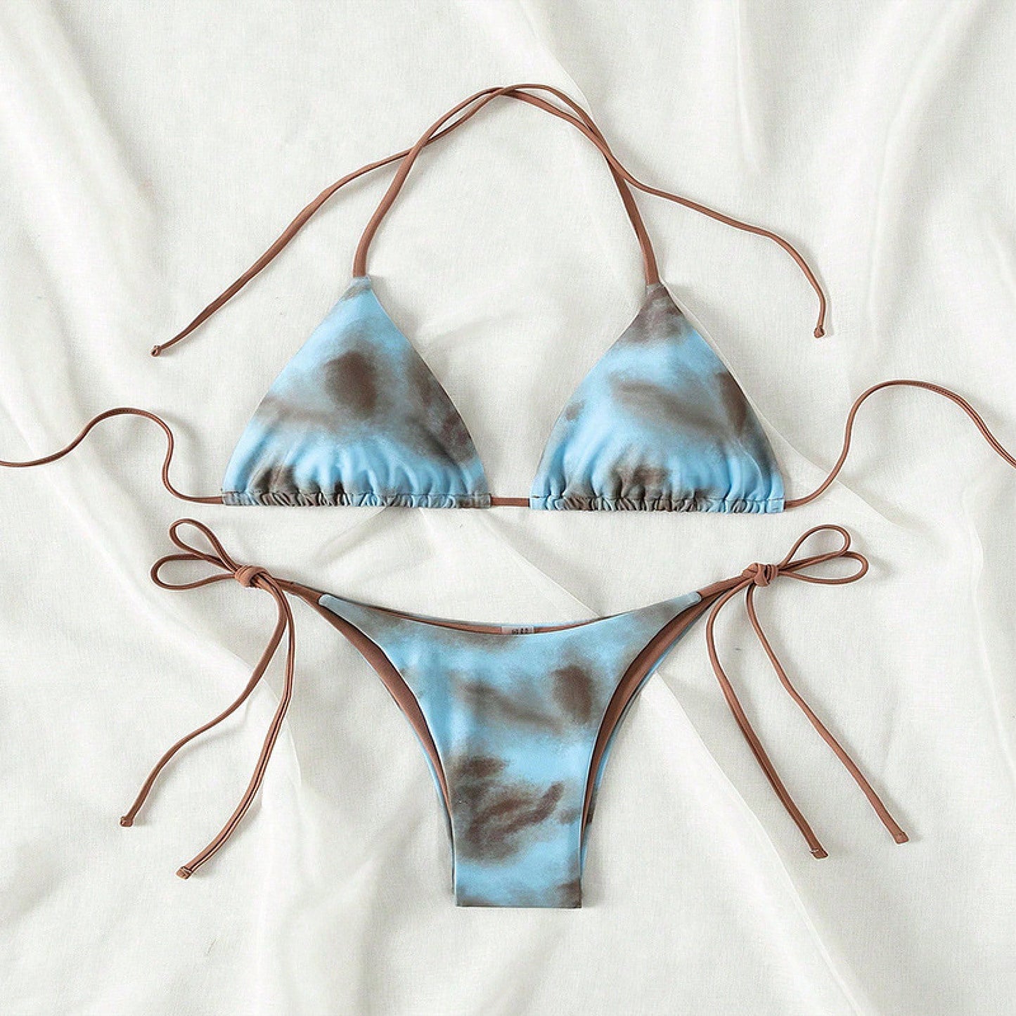 2026 New European American Sexy Tie Side Bikini Women Fashion Two Piece Swimsuit Summer Beach Hot Spring Bathing Suit
