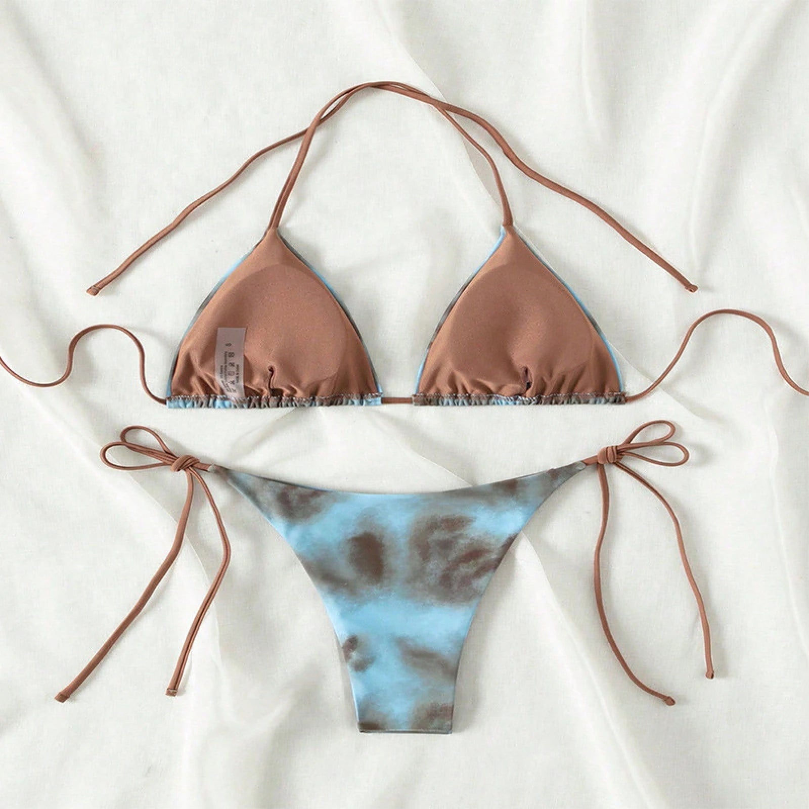 2026 New European American Sexy Tie Side Bikini Women Fashion Two Piece Swimsuit Summer Beach Hot Spring Bathing Suit