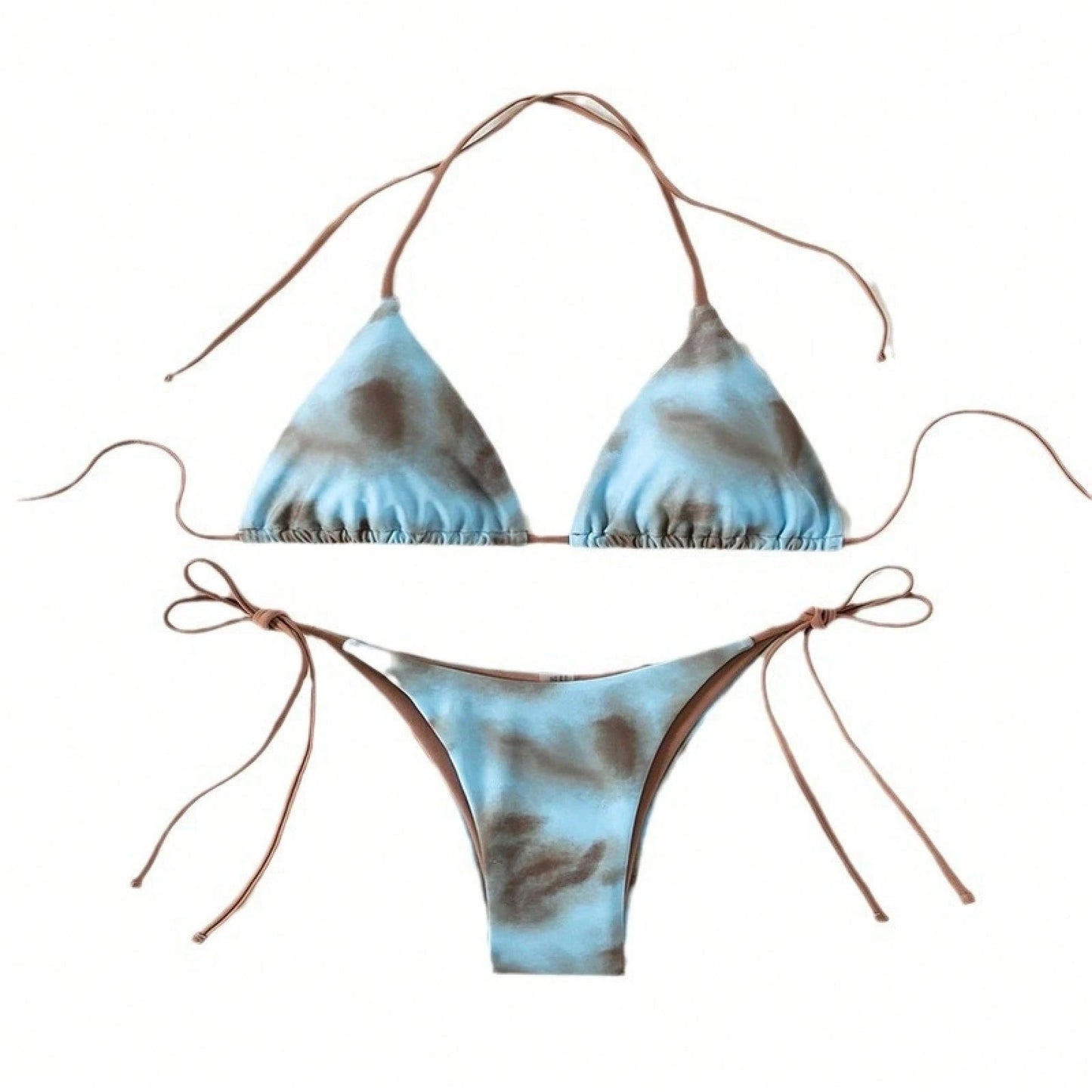 2026 New European American Sexy Tie Side Bikini Women Fashion Two Piece Swimsuit Summer Beach Hot Spring Bathing Suit