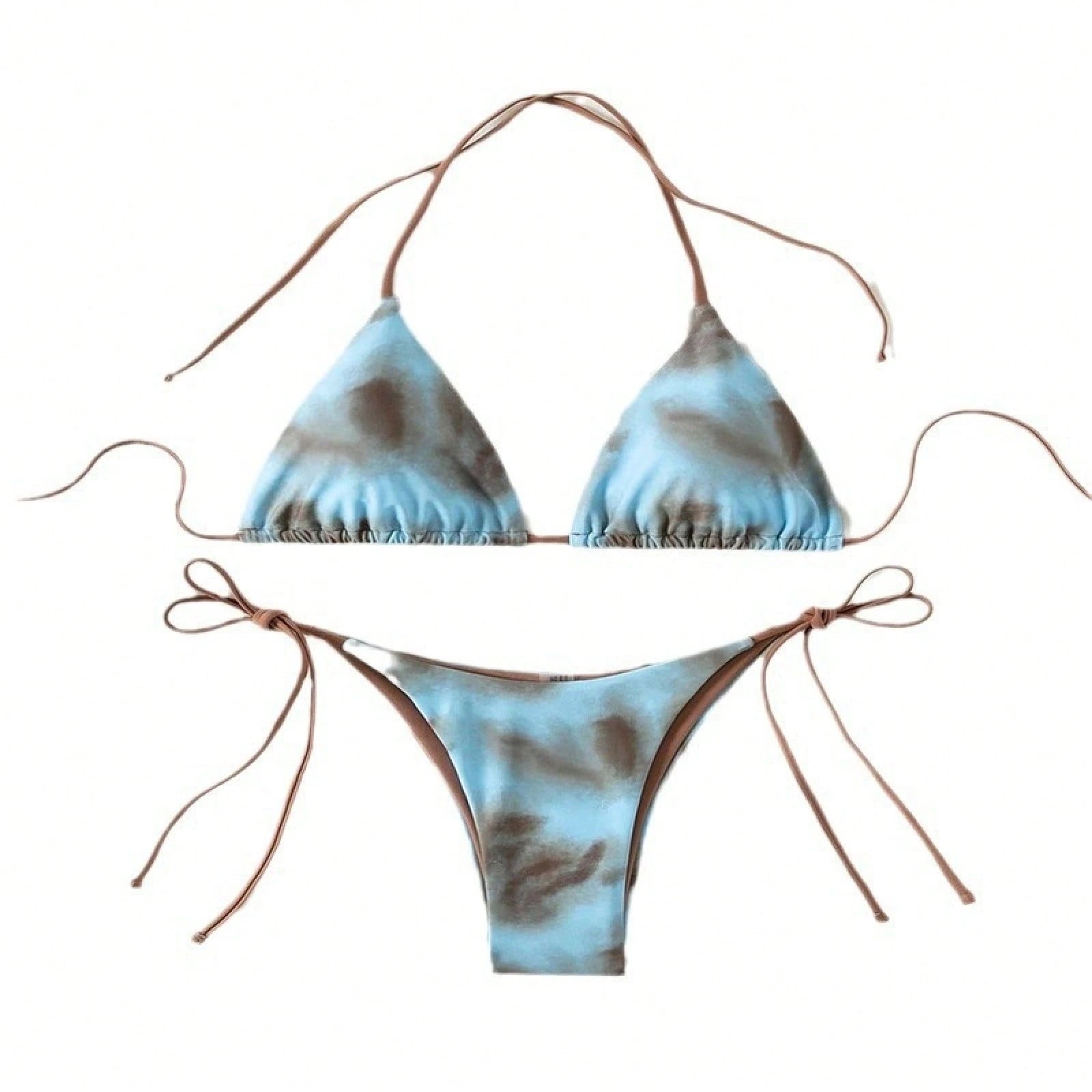 2026 New European American Sexy Tie Side Bikini Women Fashion Two Piece Swimsuit Summer Beach Hot Spring Bathing Suit