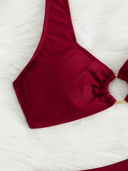 2026 New Fashion Elegant Women's 2-Piece Bikini Swimsuit, Suitable For Spring/Summer Beach Vacation And Daily Casual Wear