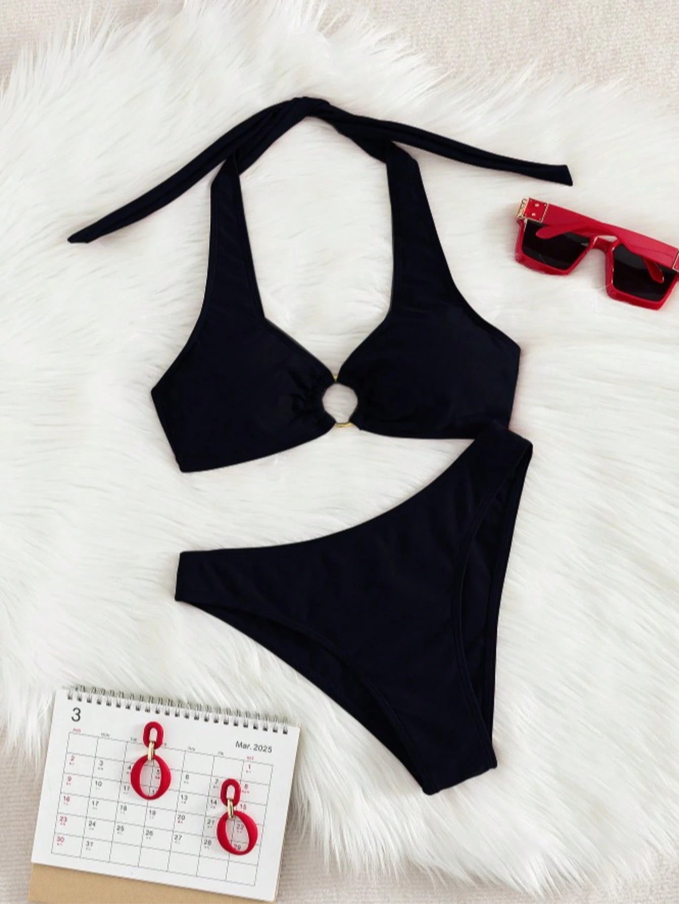 2026 New Fashion Elegant Women's 2-Piece Bikini Swimsuit, Suitable For Spring/Summer Beach Vacation And Daily Casual Wear