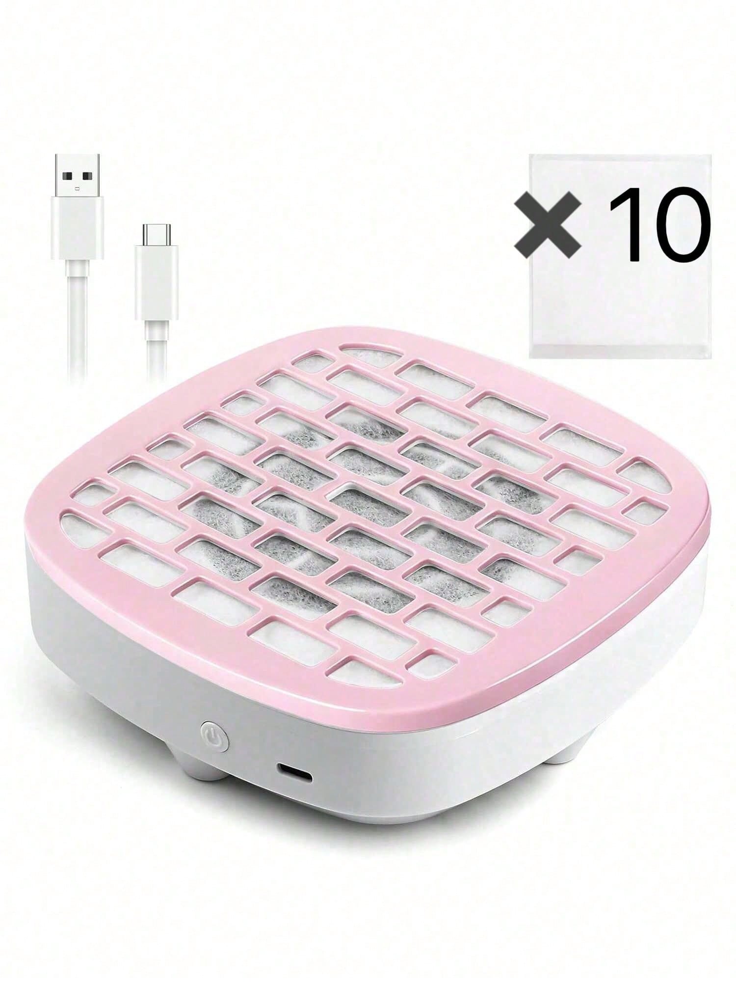 2026 New Mini Portable Nail Dust Collector With USB Plug And Filter, Easy To Use For Home & Salon Professionals-Essential For Polishing