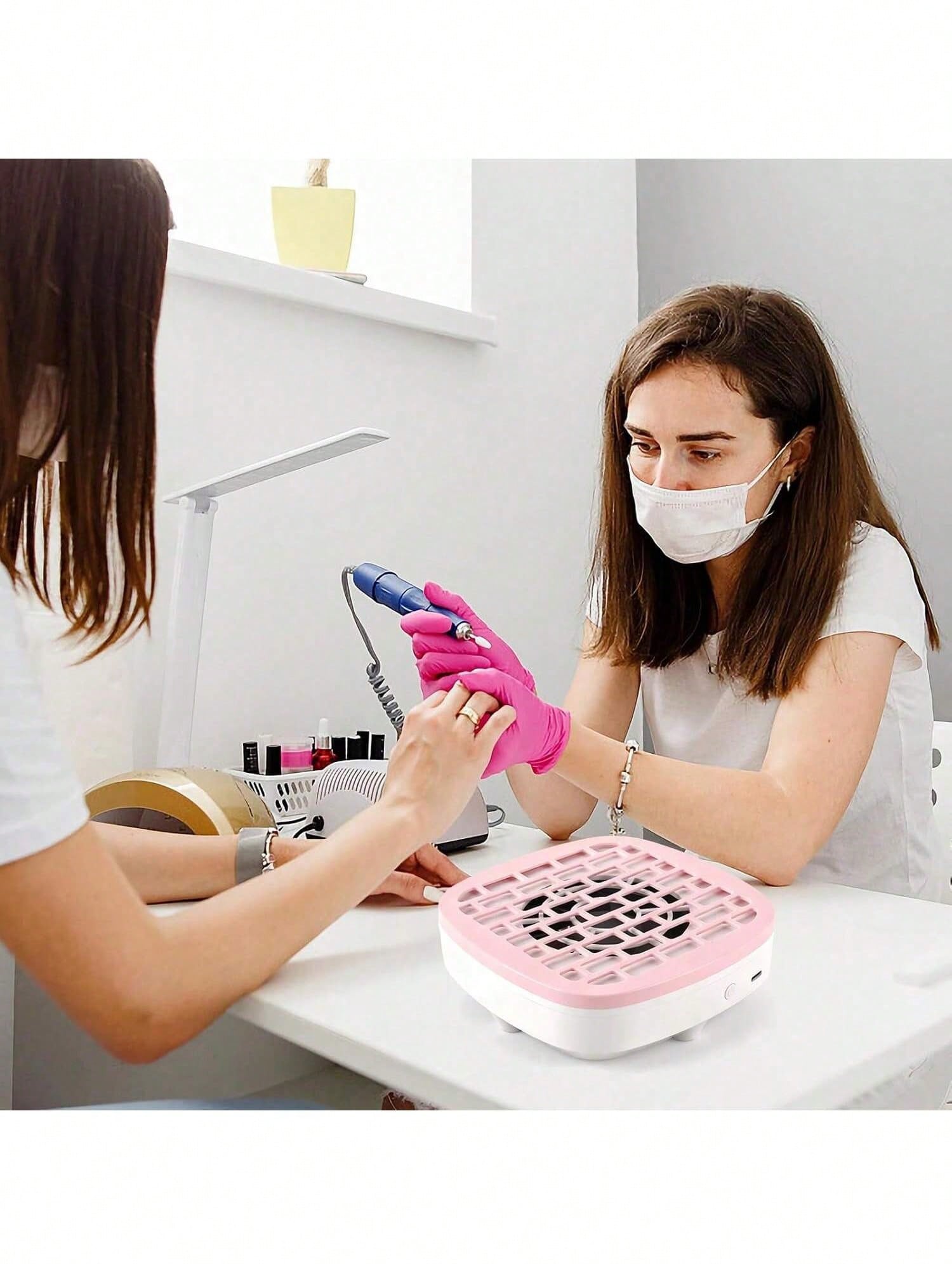 2026 New Mini Portable Nail Dust Collector With USB Plug And Filter, Easy To Use For Home & Salon Professionals-Essential For Polishing