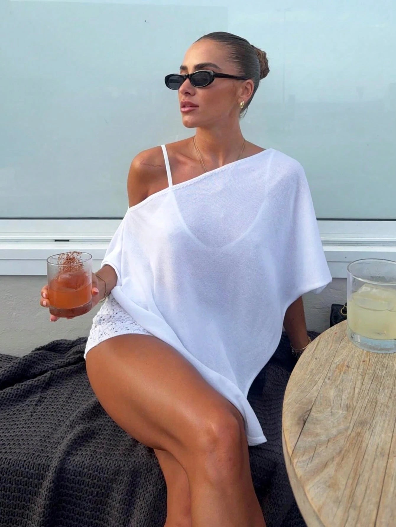 2026 New Women's Fashion Elegant Loose Knit Top, Suitable For Daily Wear, Casual Travel, Aesthetic Vacation