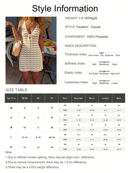 2026 New Women's Knit Striped Bow Design Sleeveless Summer Slim Fit Contrast Color Striped Short Dress Vacation Beach Dress, Aesthetic