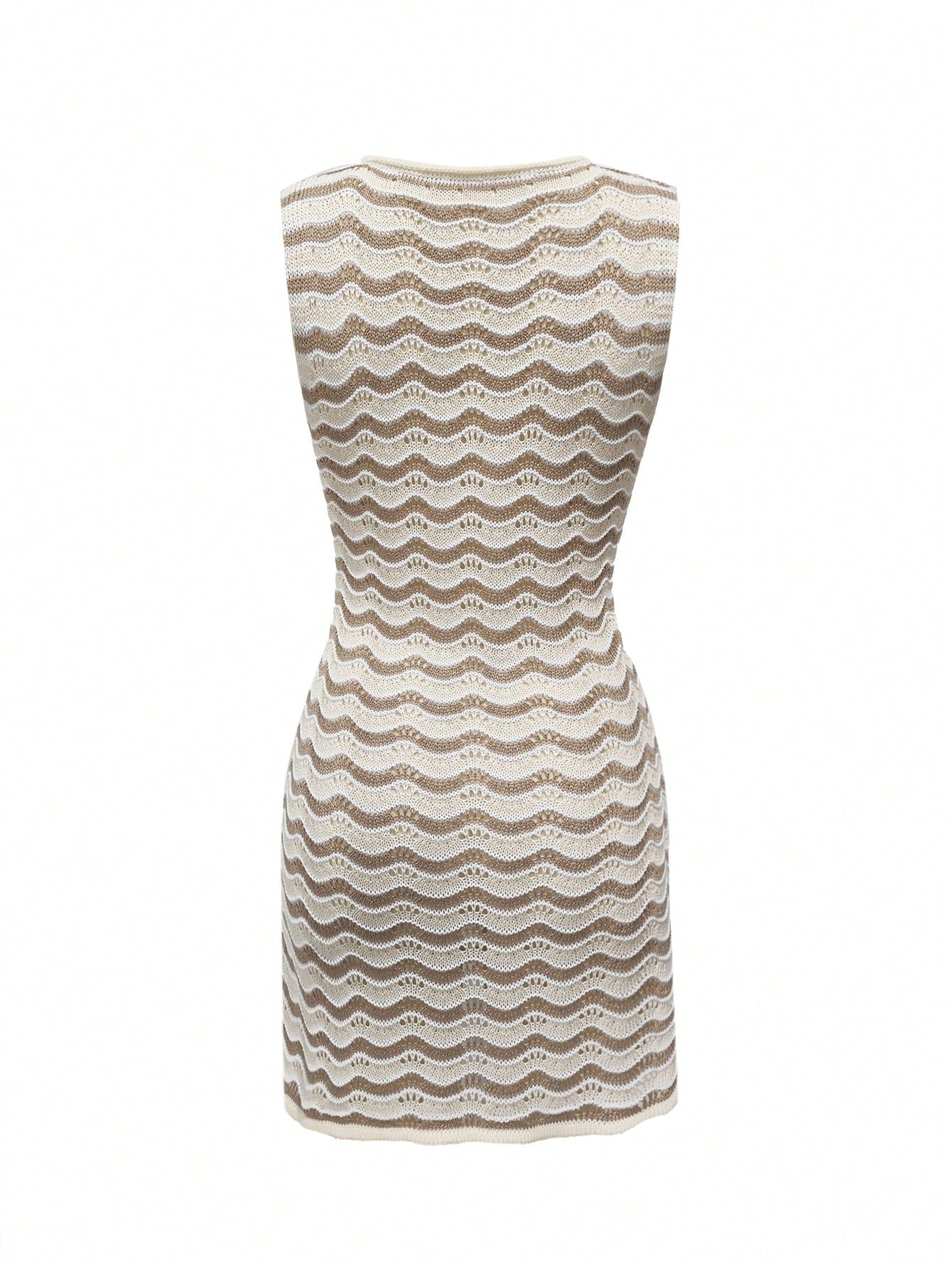2026 New Women's Knit Striped Bow Design Sleeveless Summer Slim Fit Contrast Color Striped Short Dress Vacation Beach Dress, Aesthetic