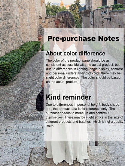 2026 Spring/Summer Women's Long Dress- Fashionable Solid Color, Simple And Elegant- Suitable For Home, Work, Dates And Casual Street Wear White