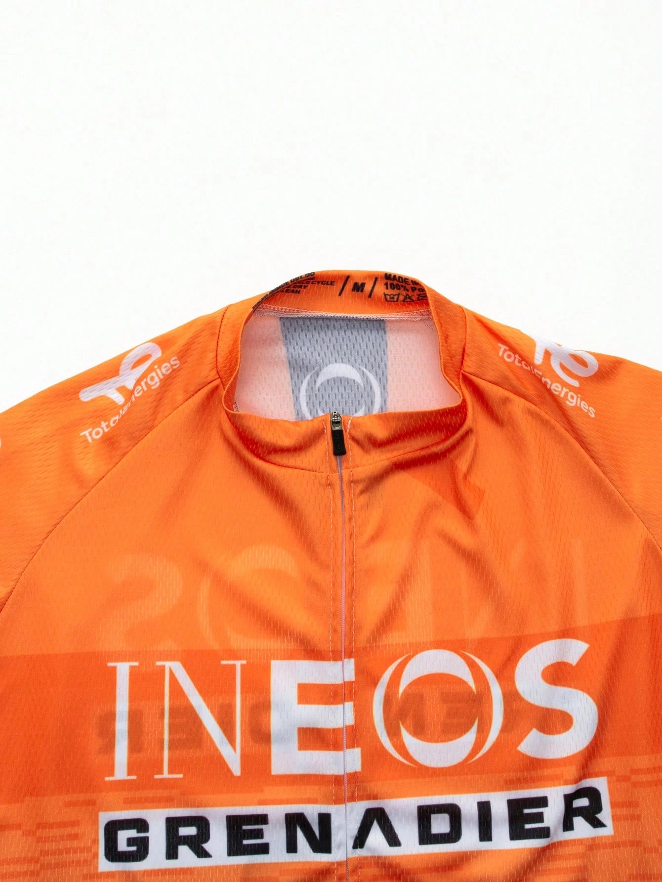 2026 Style Orange & White Color Block Print Men's Cycling Short Sleeve Top, Indoor Cycling Universal Sports Top- Universal Version Summer