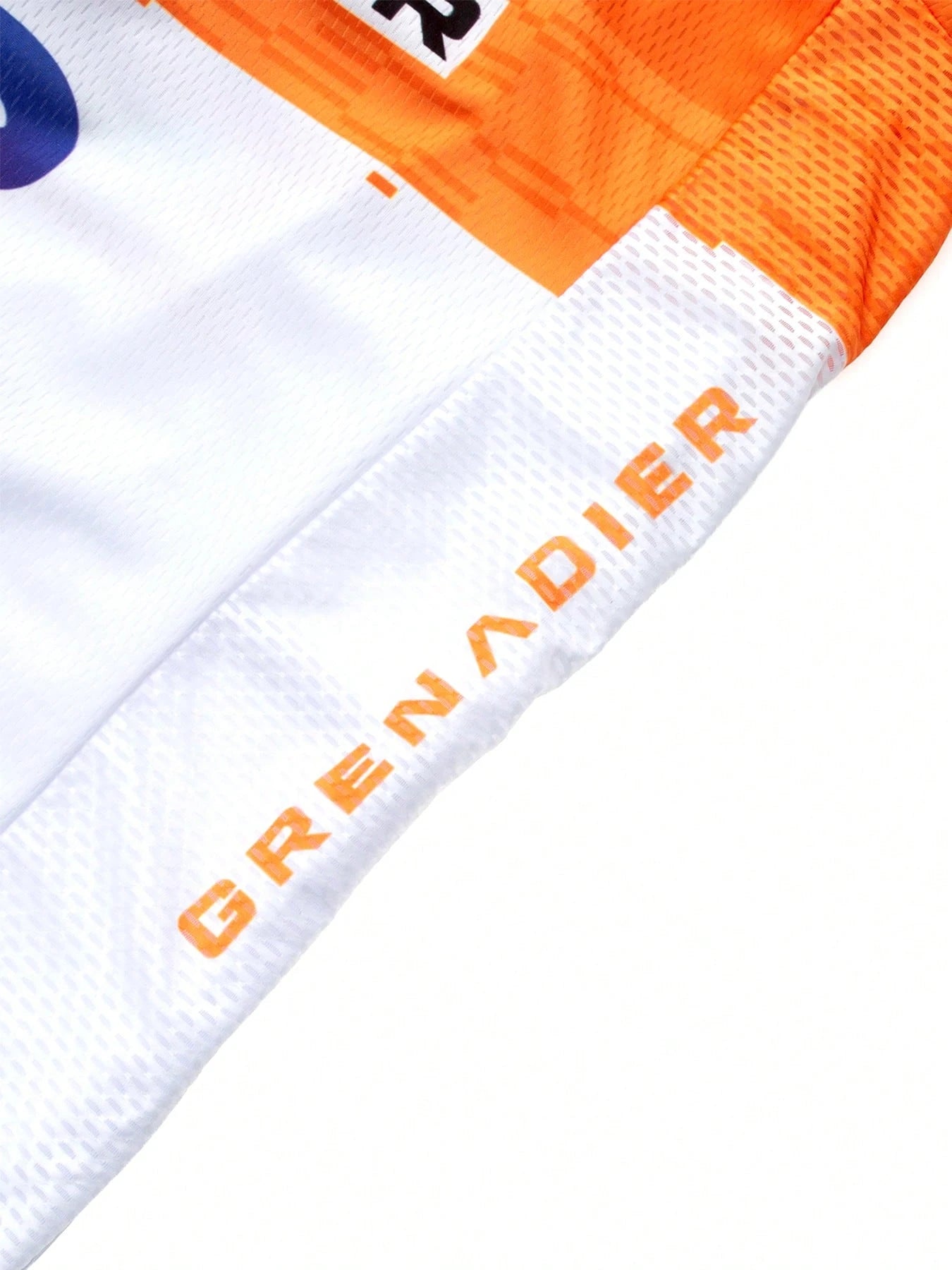 2026 Style Orange & White Color Block Print Men's Cycling Short Sleeve Top, Indoor Cycling Universal Sports Top- Universal Version Summer