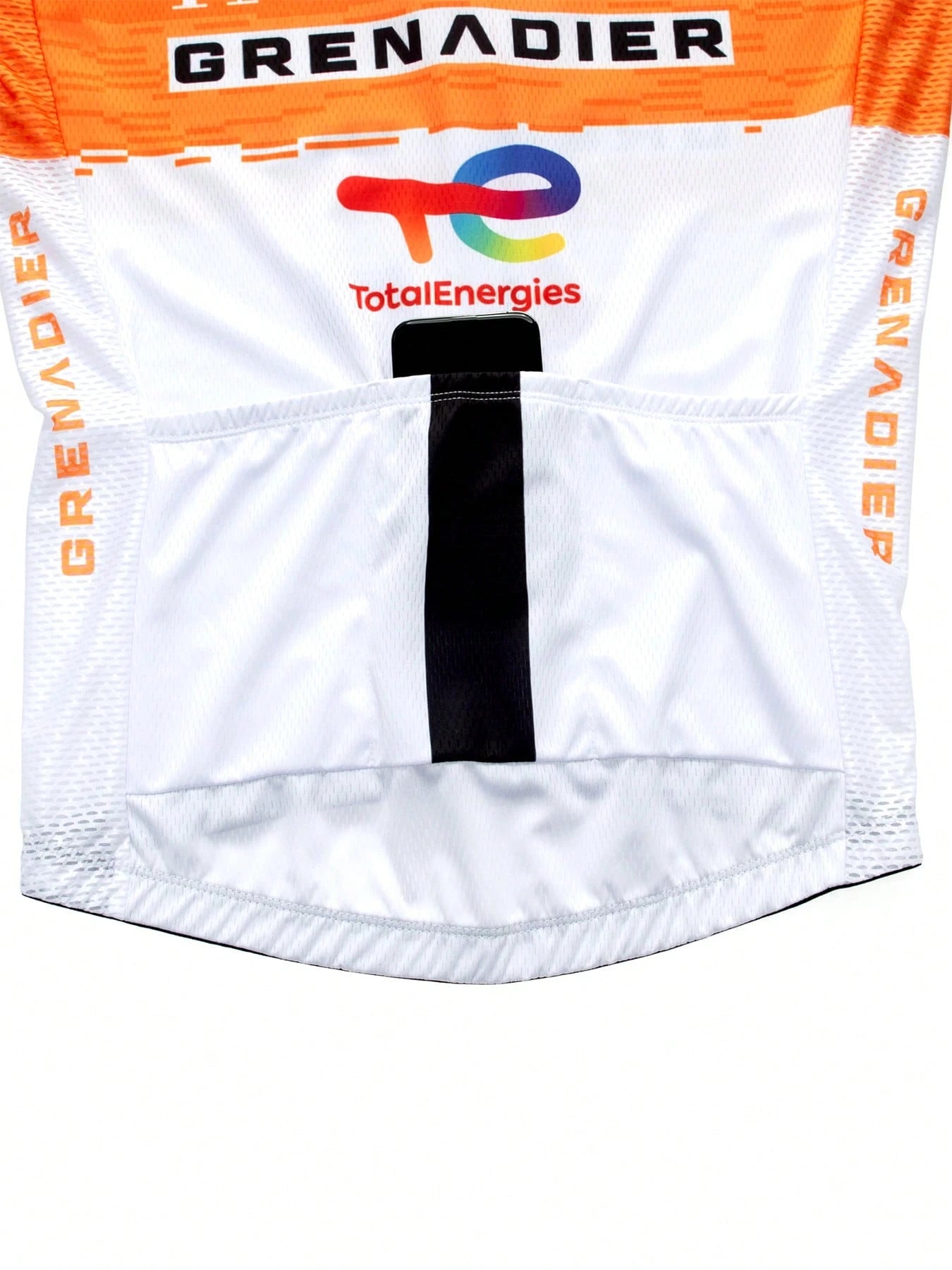2026 Style Orange & White Color Block Print Men's Cycling Short Sleeve Top, Indoor Cycling Universal Sports Top- Universal Version Summer