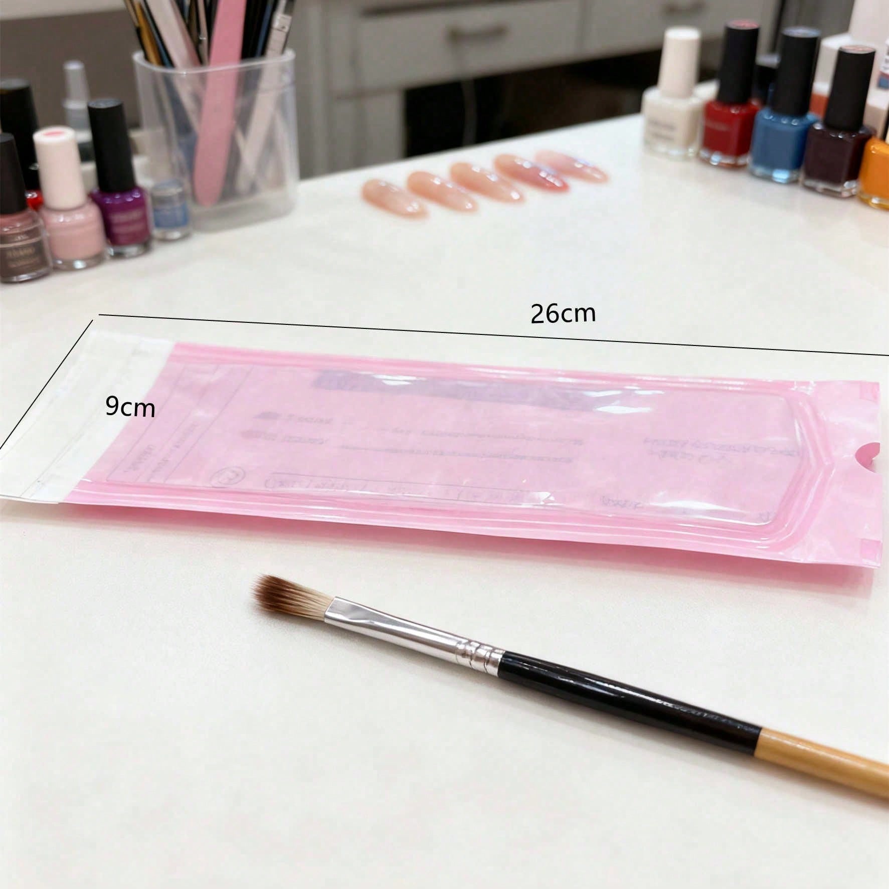 20pcs Disposable Self-Sealing Sterilization Bags, Expandable Nail Cleaning Storage Bags, Waterproof Sealed Bags Suitable For Manicure And Tattoo Tools, Applicable For Nail Drill Bits, Tweezers, Scisso