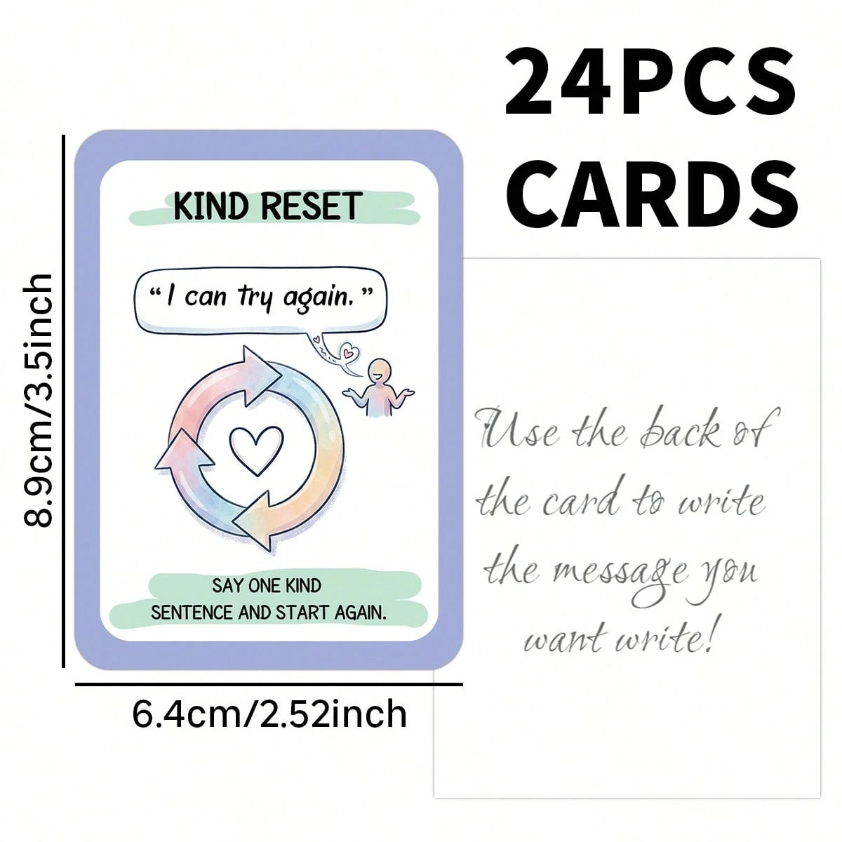 24Pcs Mindfulness & Calm Down Cards, Social Emotional Learning (SEL) Activities, Self-Regulation Flashcards For Home & Classroom, Coping Skills, Anxiety Relief And Relax, Special Education Supplies Fo