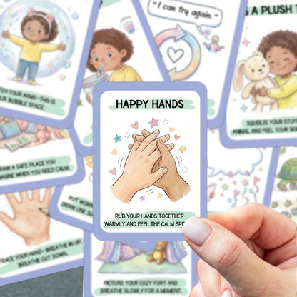 24Pcs Mindfulness & Calm Down Cards, Social Emotional Learning (SEL) Activities, Self-Regulation Flashcards For Home & Classroom, Coping Skills, Anxiety Relief And Relax, Special Education Supplies Fo