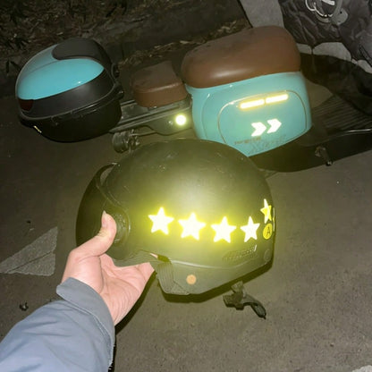 24pcs Personalized Creative Warning Reflective Film Decorative Stickers, Star Pattern Reflective Stickers, Waterproof Easy To Apply Durable Suitable For Motorcycle Helmets, Bicycles, Car Bumpers, Star
