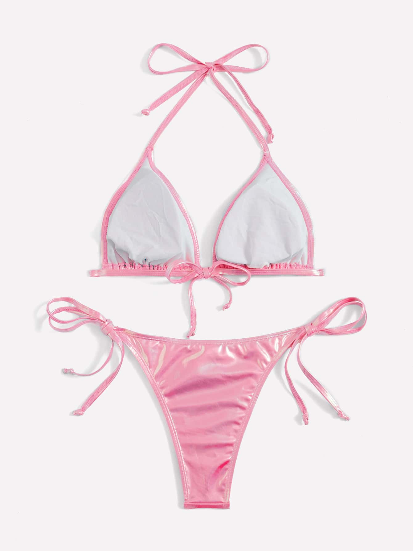 26SS Spring/Summer Laser Blue Gradient Bikini Swimsuit 4 Pieces Set