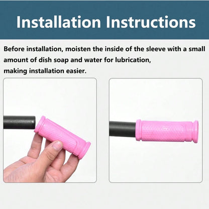 2pcs/1pair Anti-Slip Soft Rubber Handlebar Grips Balance Bike Scooter Bicycle Tricycle, Comfortable Non-Slip Handle Protective Cover Push Bike Handle Sleeve Protector