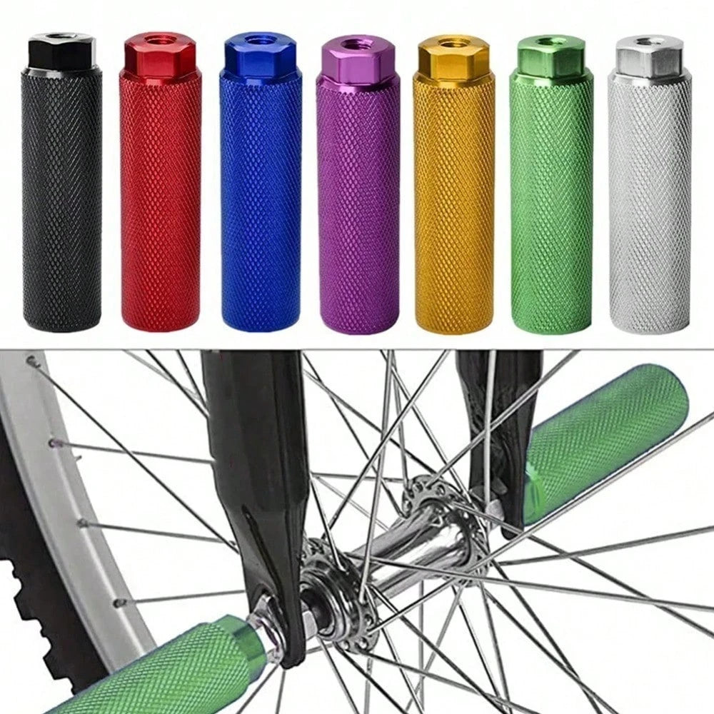 2Pcs Anti-Slip Bike Pegs Lightweight Cycling Parts Bike Foot Rest Aluminum Alloy Bicycle Accessories Fit 3/8 Inch