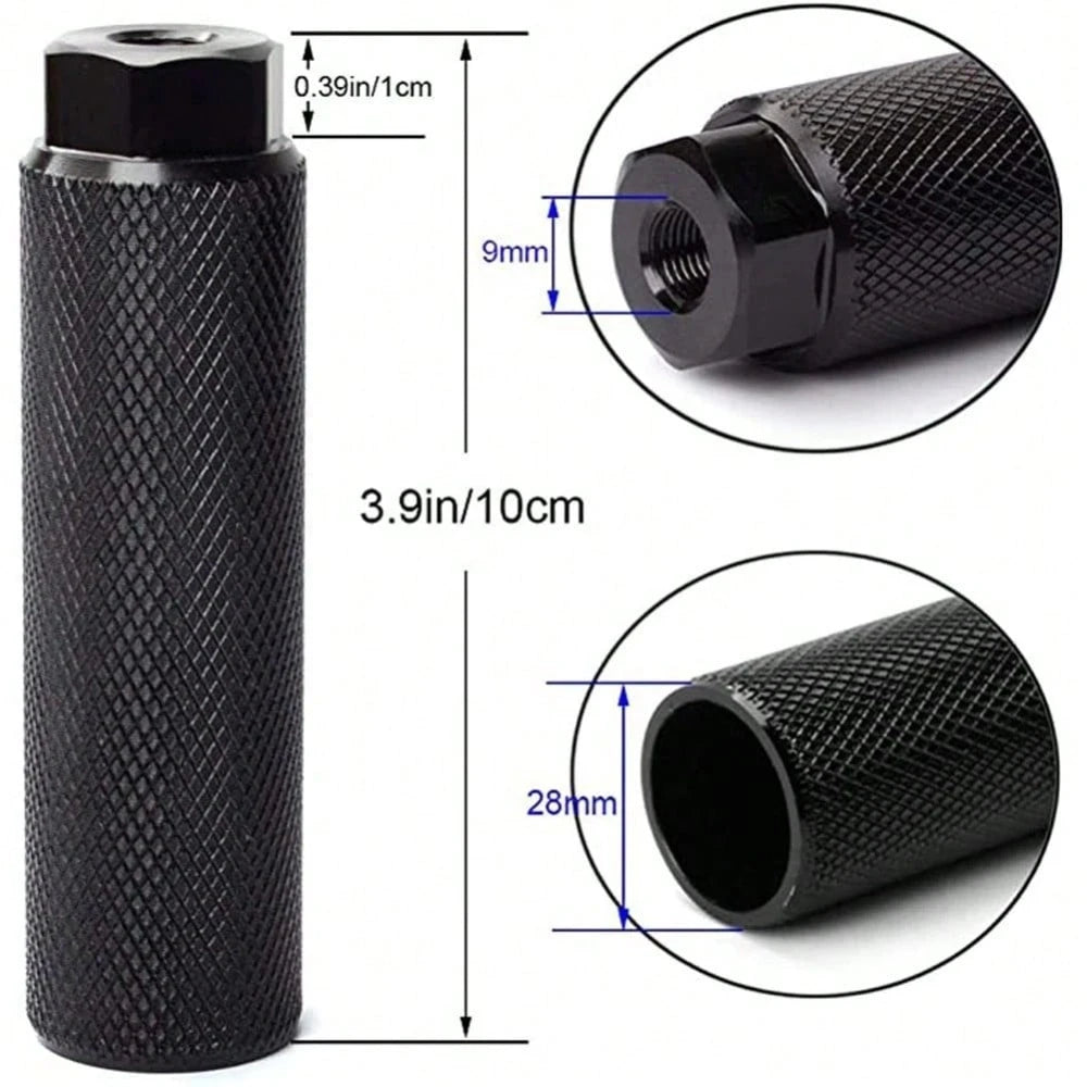 2Pcs Anti-Slip Bike Pegs Lightweight Cycling Parts Bike Foot Rest Aluminum Alloy Bicycle Accessories Fit 3/8 Inch