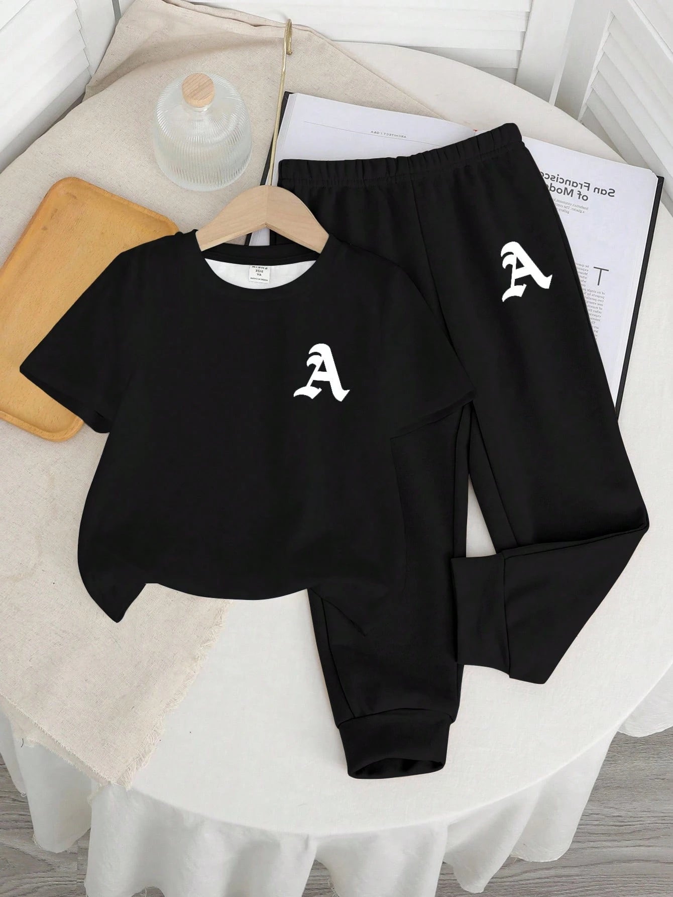 2pcs Baby Boys Casual Loose Comfortable Short Sleeve T-Shirt And Pants Set, Suitable For Spring And Summer