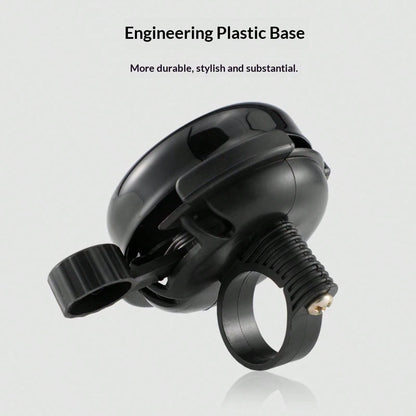 2pcs Black Bicycle Bell- Made Of Anodized Aluminum And Polypropylene, Rust-Proof And Waterproof, Clear And Loud Sound, Suitable For Adults, Tool-Free Installation On Any Bicycle