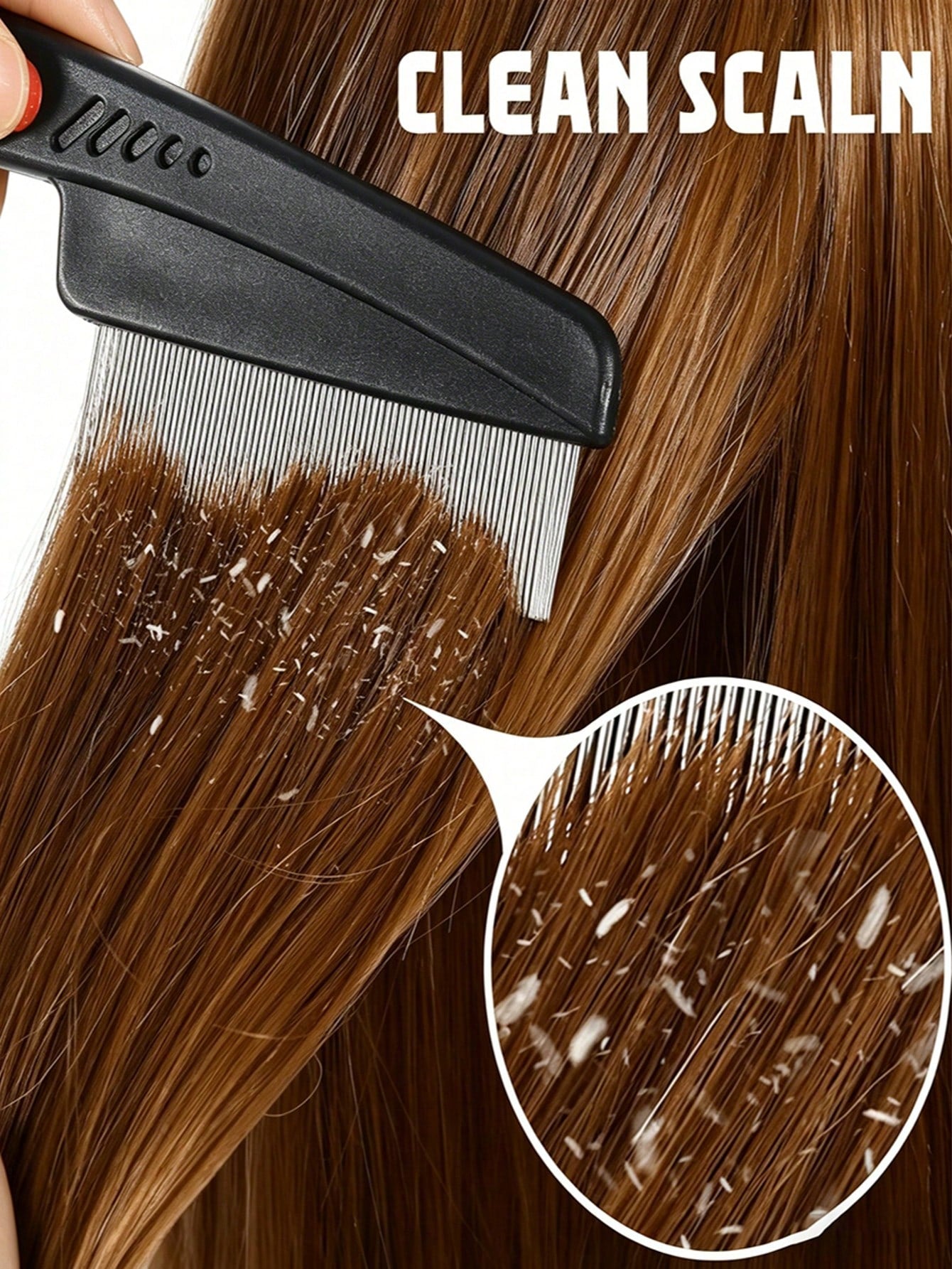 2pcs Dandruff Comb, Stainless Steel Fine Tooth Comb, Scalp Psoriasis Brush, Dandruff Brush, Head Lice Comb, Multi-Function Hair Brush For Scalp Massage, Suitable For Men, Women, And Children