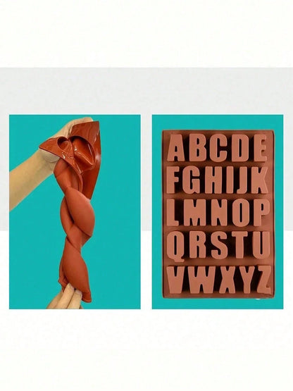 2pcs Large English Letter Silicone Molds, Can Make Candy A-Z Large Letters| Size 0-9, Birthday Party Decoration