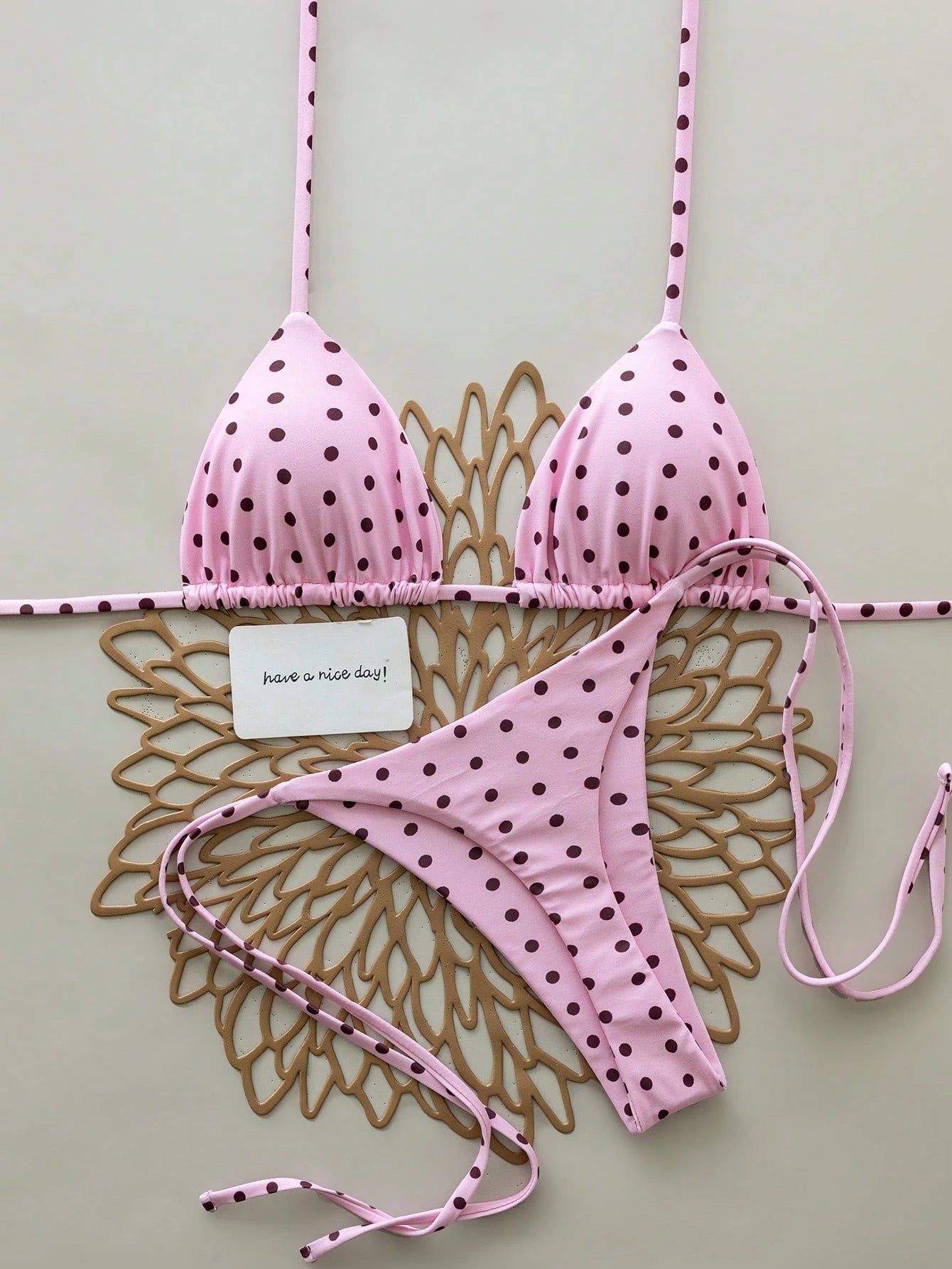 2pcs Leopard Print Halter Tie Sexy Bikini Swimwear For Women, Suitable For Spring & Summer Vacation Beach, Resort Wear, Vacationcore