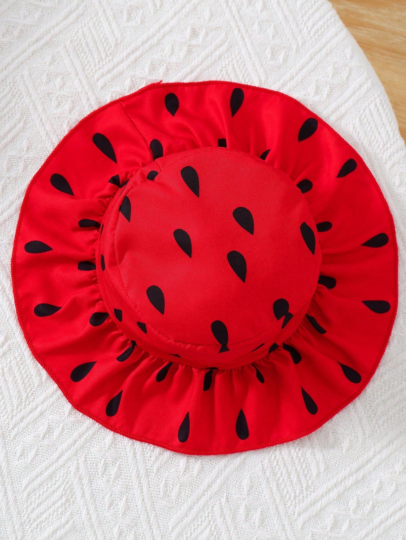 2pcs/Set Newborn Baby Girls Watermelon Print Romper & Hat Outfit, Cute Sweet Outdoor Fashion Summer Set