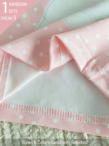 2pcs/Set Newborn Baby Outfit With Fun Cartoon Pattern Design, Soft And Skin-Friendly Fabric, Comfortable Home Wear For Kids, Promotes Comfortable Sleep And Healthy Growth