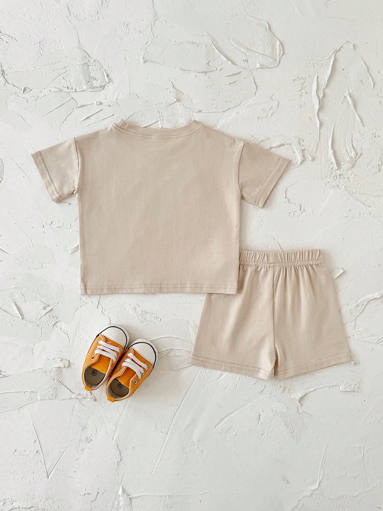 2pcs/Set Summer Infant/Toddler Baby Food Bun Print Short Sleeve T-Shirt And Shorts Casual Outfit