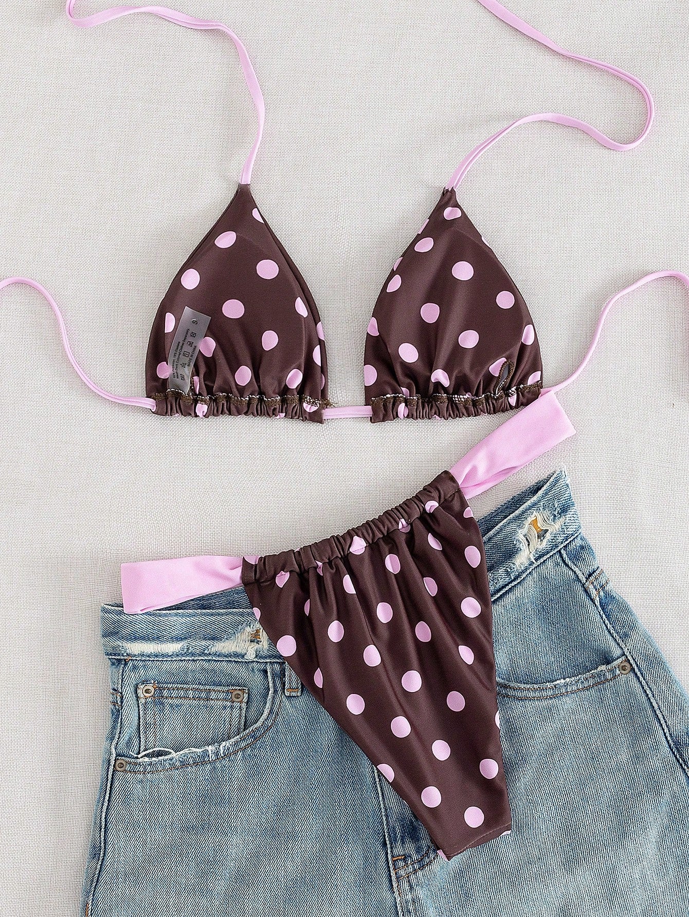 2pcs/Set Women's Summer Beach Swimwear Random Floral Print Spaghetti Strap Sexy Bikini Set, Suitable For Summer, Valentine's Day, Beach, Vacation, Carnival, Casual Daily, Fashionable And Elegant, Summ