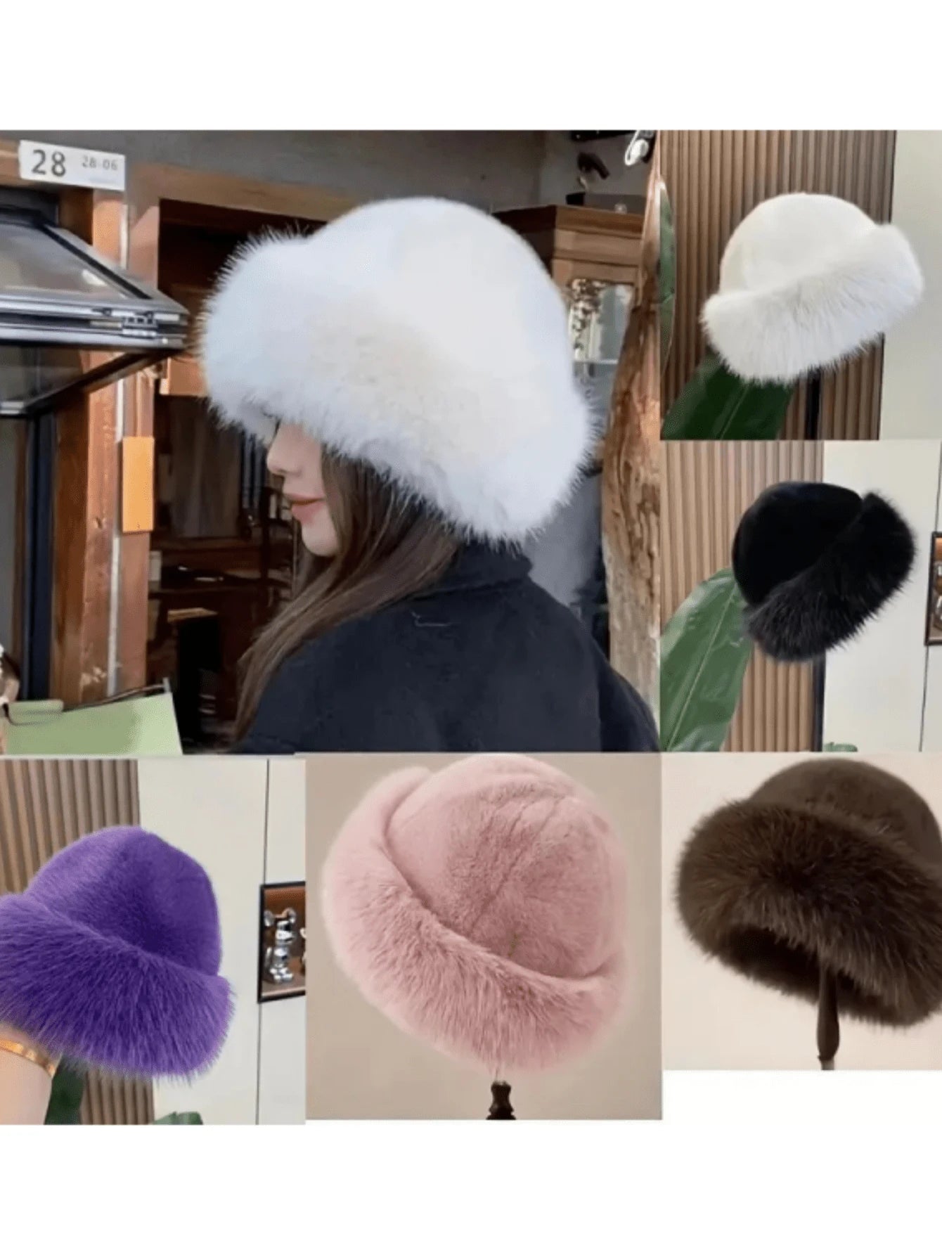 2pcs Women's Faux Mink Fur Bucket Hat, Autumn/Winter Warm Earflap Mongolian Hat, Large Head Circumference, Versatile Premium Plush