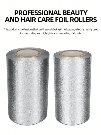 30m/50m Long Embossed Silver Aluminum Foil Roll- Salon Aluminum Foil For Highlighting Long Hair, Highlighting Hair Kit, Hairstylist Salon Aluminum Foil Paper Tin Foil, Hair, Barber, Hair Tools, Hair
