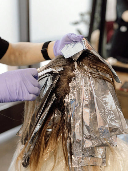 30m/50m Long Embossed Silver Aluminum Foil Roll- Salon Aluminum Foil For Highlighting Long Hair, Highlighting Hair Kit, Hairstylist Salon Aluminum Foil Paper Tin Foil, Hair, Barber, Hair Tools, Hair