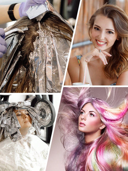 30m/50m Long Embossed Silver Aluminum Foil Roll- Salon Aluminum Foil For Highlighting Long Hair, Highlighting Hair Kit, Hairstylist Salon Aluminum Foil Paper Tin Foil, Hair, Barber, Hair Tools, Hair