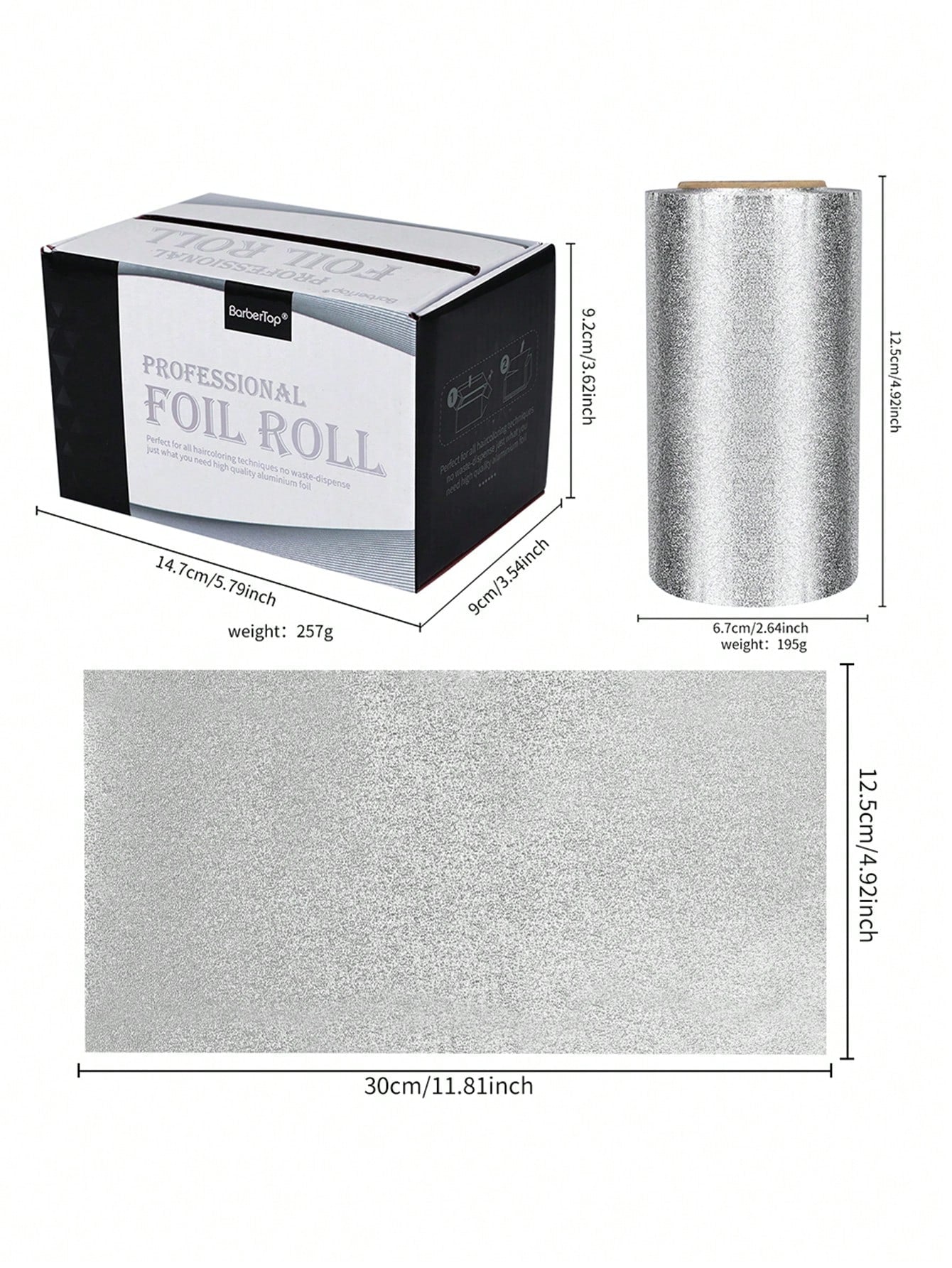 30m/50m Long Embossed Silver Aluminum Foil Roll- Salon Aluminum Foil For Highlighting Long Hair, Highlighting Hair Kit, Hairstylist Salon Aluminum Foil Paper Tin Foil, Hair, Barber, Hair Tools, Hair