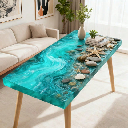 35.8 X 18in Large River Table Clay&Resin Silicone Mold, Deep Pour Epoxy Resin Casting Mould For DIY Woodworking, Live Edge Countertop, Tabletop, Home Decor, Craft Supplies For Halloween, Thanksgiving