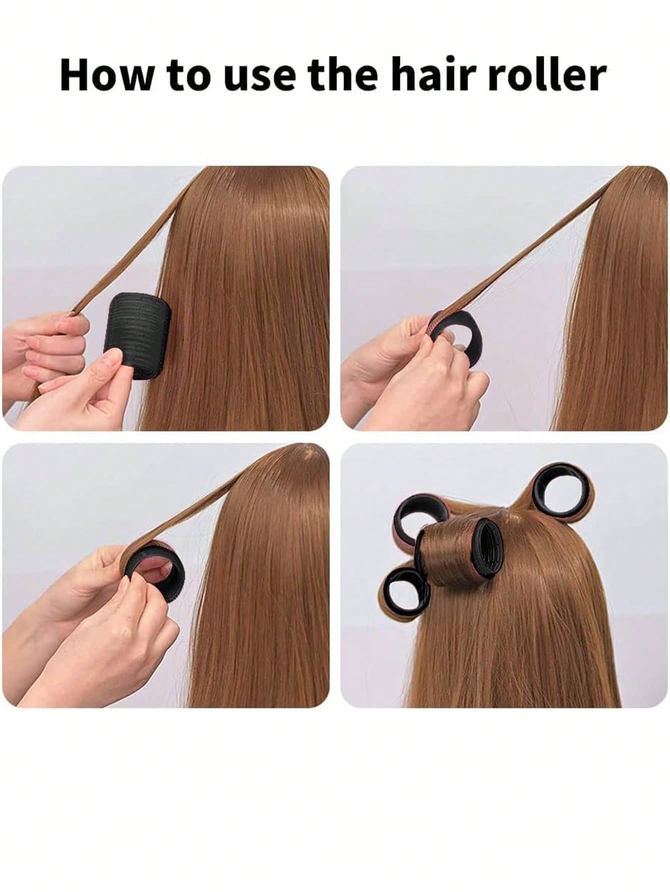 36pcs Self-Adhesive Hair Rollers Set For Different Hair Lengths, Heatless Curlers With Clips As Diy Hair Styling Tool