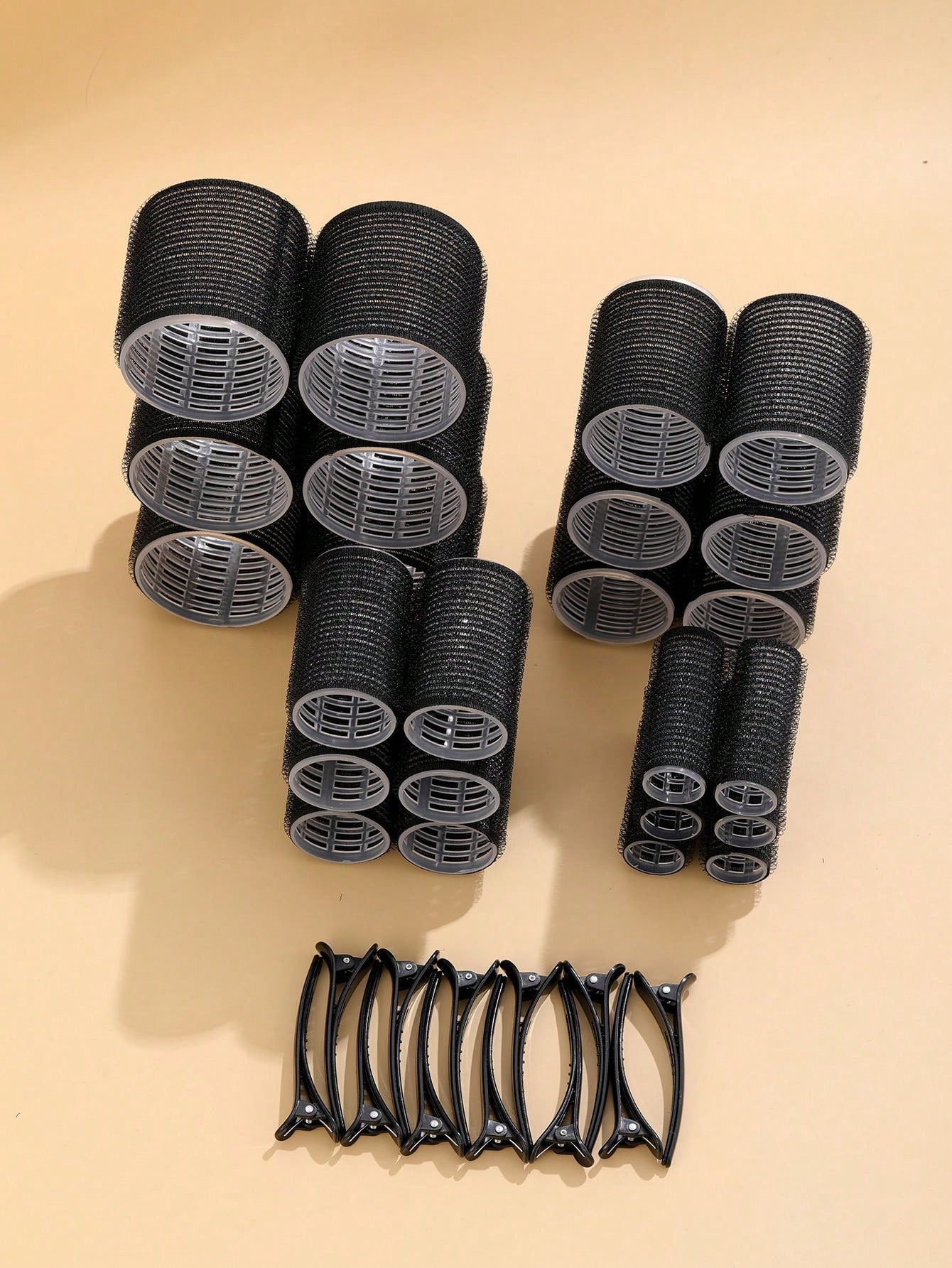 36pcs Self-Adhesive Hair Rollers Set For Different Hair Lengths, Heatless Curlers With Clips As Diy Hair Styling Tool
