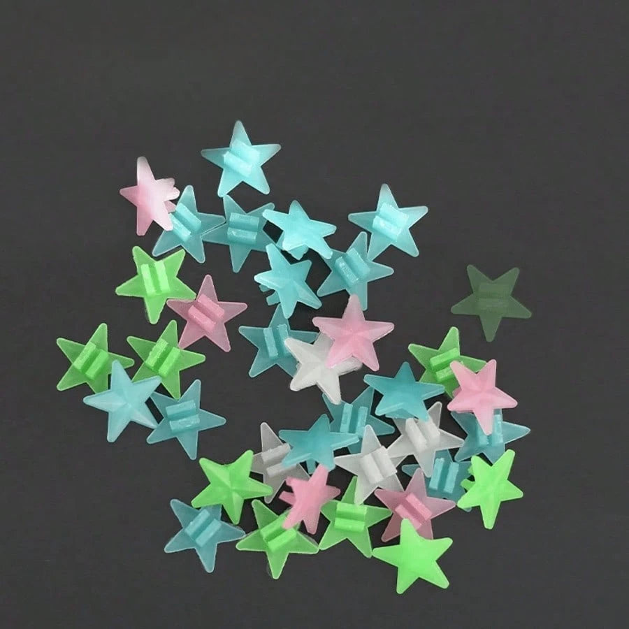 38pcs Glow-In-The-Dark Spoke Beads & Valve Caps- Glowable Star Wheel Nipples Suitable For Night Riding, Wheel Decoration, Holiday Gifts For Cyclists, For Types