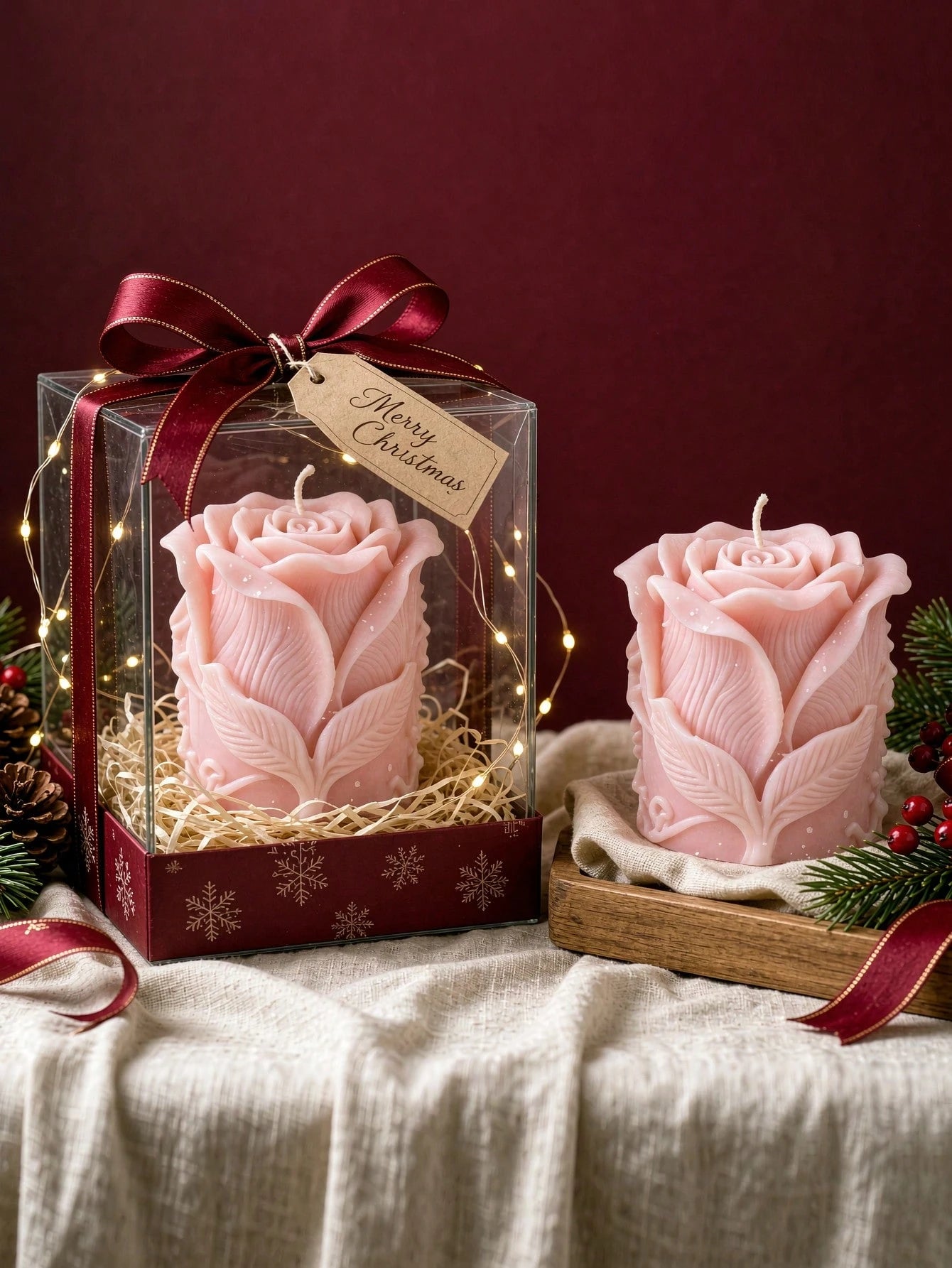 3D Rose Pillar Candle Silicone Mold, Premium Soft Silicone Material, Flexible And Easy To Demold, Durable, Suitable For Soy Wax, Plaster, Handmade Soap And Other Materials, DIY Romantic Rose Aromather