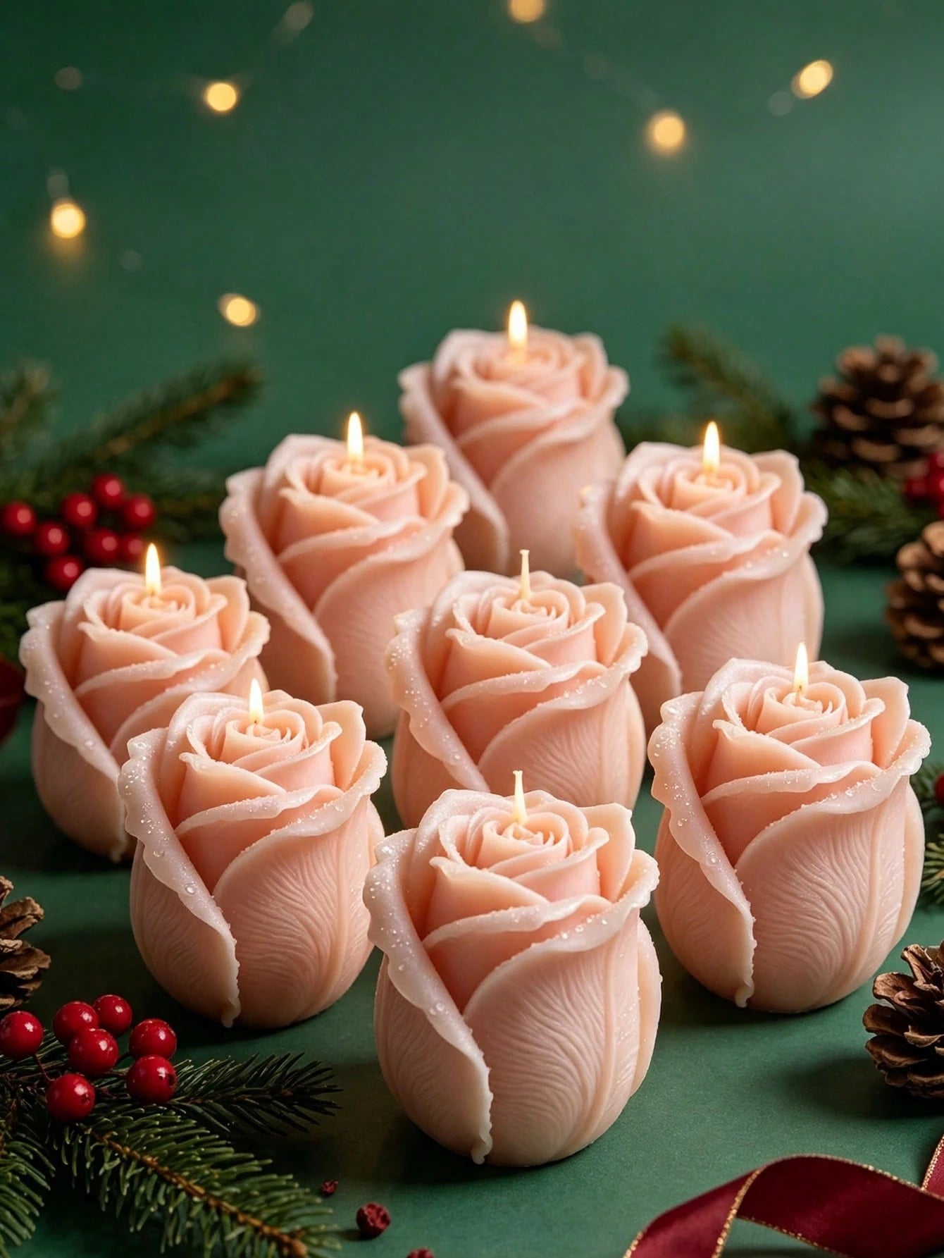3D Rose Pillar Candle Silicone Mold, Premium Soft Silicone Material, Flexible And Easy To Demold, Durable, Suitable For Soy Wax, Plaster, Handmade Soap And Other Materials, DIY Romantic Rose Aromather